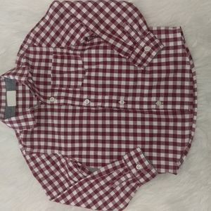 CRAZY 8 Plaid Holiday Button Down Shirt